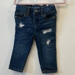 Cat & Jack Dark Blue Distressed Jeans 12 months